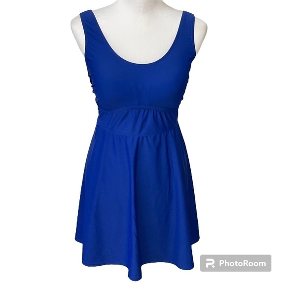 Torrid Swim Dress Womens Size 0 Royal Blue One Piece Bathing Suit N2 - Picture 1 of 12